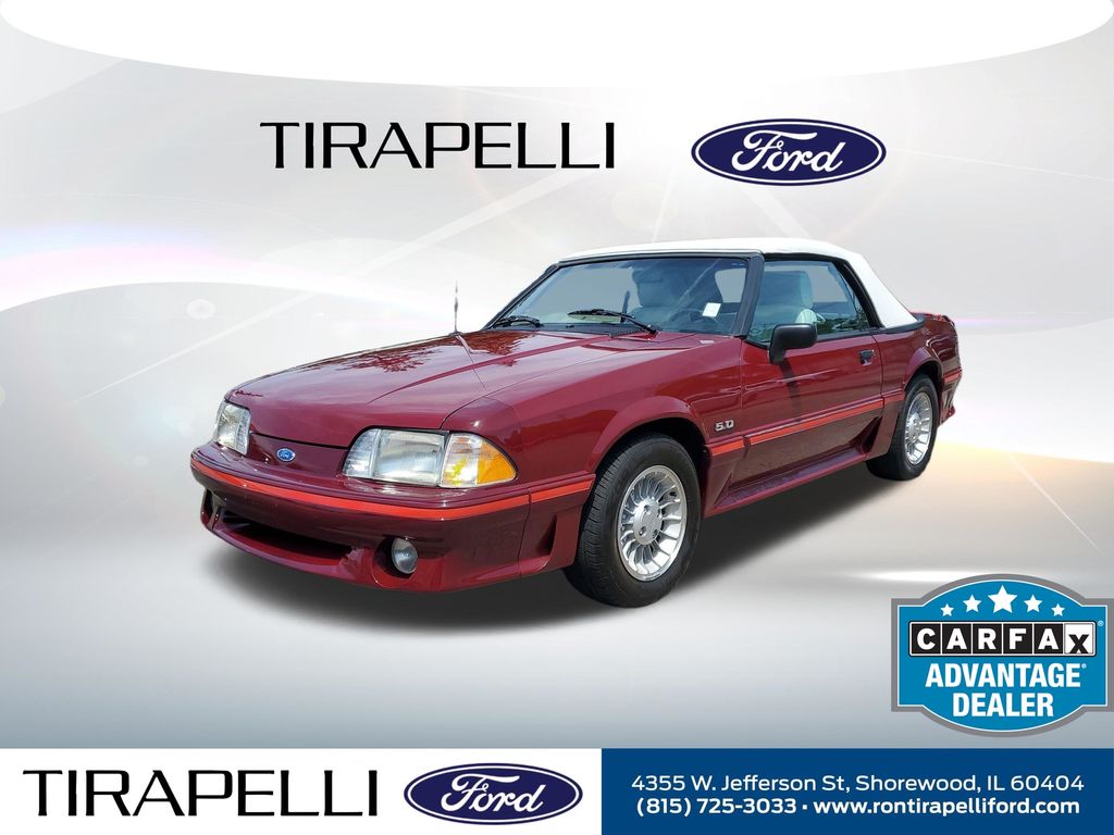 Red (Maroon) 1988 Ford Mustang GT Convertible RWD Convertible Rear-Wheel Drive