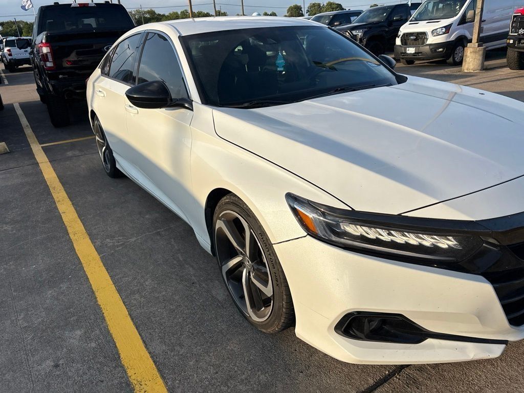 Platinum White Pearl 2021 Honda Accord Sedan Front-Wheel Drive Continuously Variable Transmission