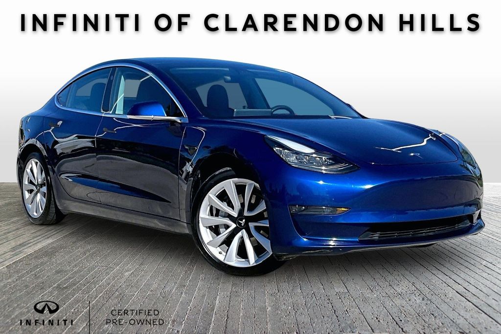 Deep Blue Metallic 2020 Tesla Model 3 Sedan All-Wheel Drive 1-Speed Automatic