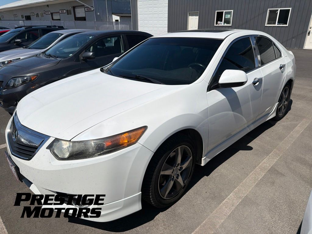 White 2012 Acura TSX Sedan Front-Wheel Drive 5-Speed Automatic