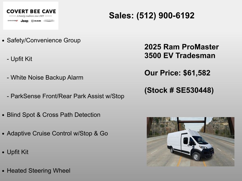 New Car 2025 Ram Promaster 3500 Ev  For Sale Under $70,000 In Austin, Texas