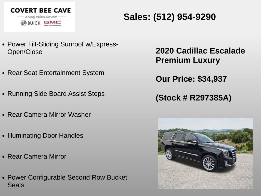 Used Car 2020 Cadillac Escalade  Premium Luxury For Sale Under $35,000 In Austin, Texas