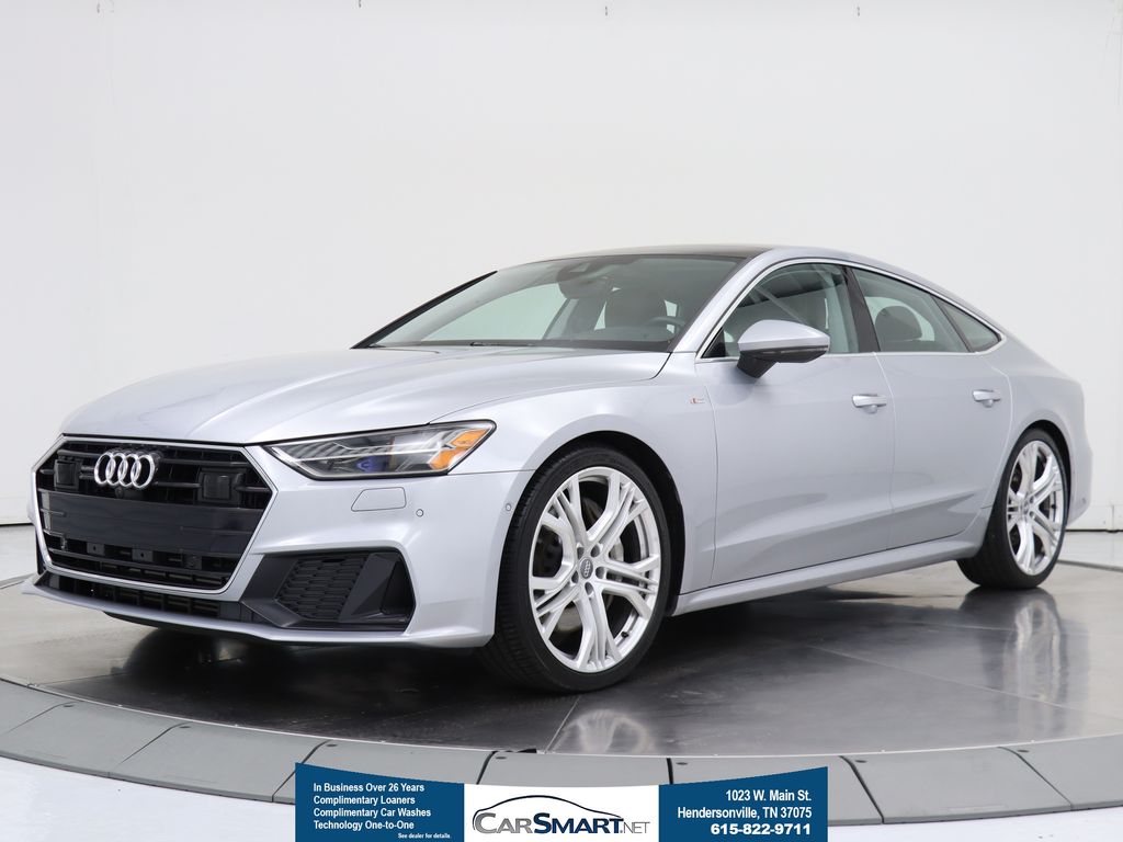 Florett Silver Metallic 2019 Audi A7 quattro Prestige 55 TFSI Sedan All-Wheel Drive 7-Speed Automatic