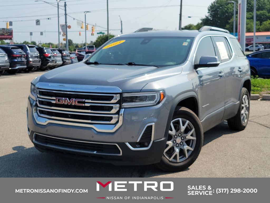 Gray (Satin Steel Metallic) 2021 GMC Acadia SUV / Crossover Front-Wheel Drive 9-Speed Automatic