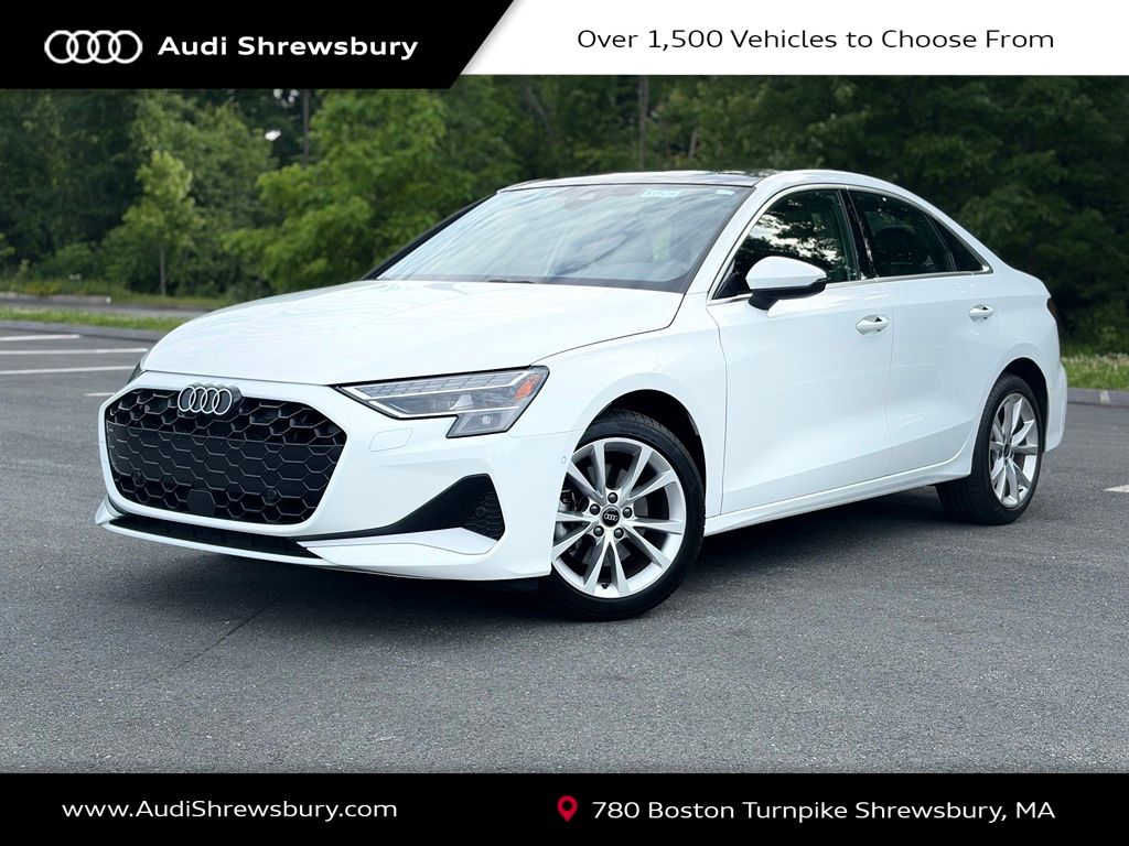 White 2025 Audi A3 quattro Premium 40 TFSI Sedan All-Wheel Drive 7-Speed Automatic