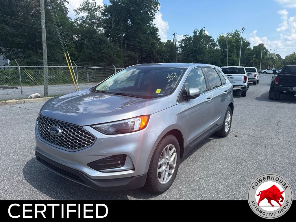 Iconic Silver Metallic 2024 Ford Edge SUV / Crossover All-Wheel Drive 8-Speed Automatic