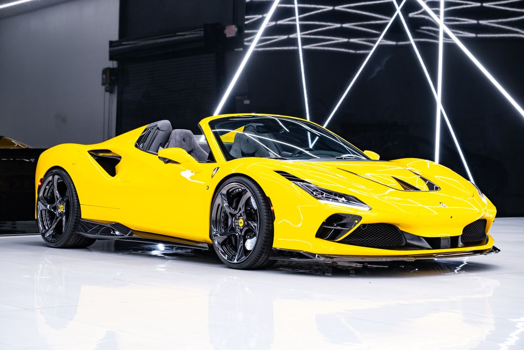 Yellow 2021 Ferrari F8 Convertible Rear-Wheel Drive 7-Speed Automatic