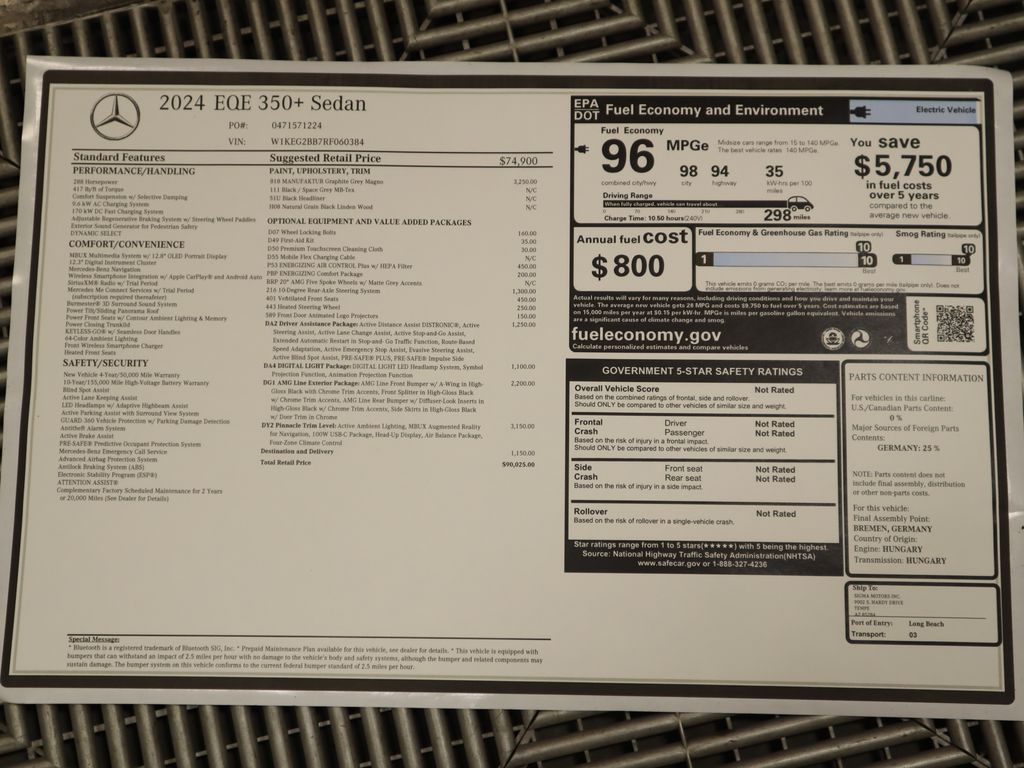 2024 Mercedes-Benz EQE 350+ 9