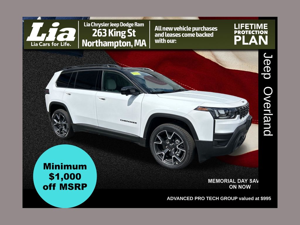 Bright White Clearcoat 2026 Jeep Cherokee Overland 4WD SUV / Crossover Four-Wheel Drive Continuously Variable Transmission