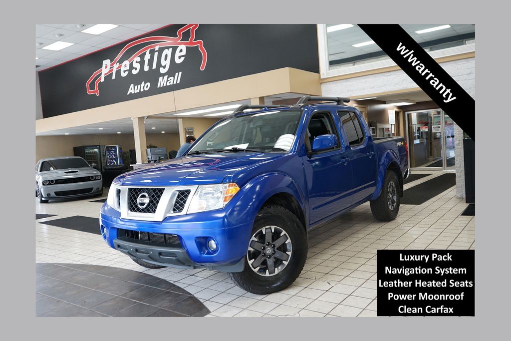 Blue Metallic 2014 Nissan Frontier Pickup Truck Four-Wheel Drive 5-Speed Automatic Overdrive