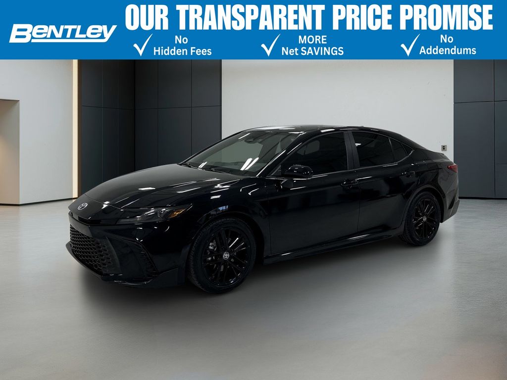 Midnight Black Metallic 2025 Toyota Camry Sedan Front-Wheel Drive Continuously Variable Transmission