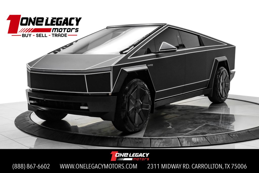 Black 2024 Tesla Cybertruck Pickup Truck All-Wheel Drive 1-Speed Automatic