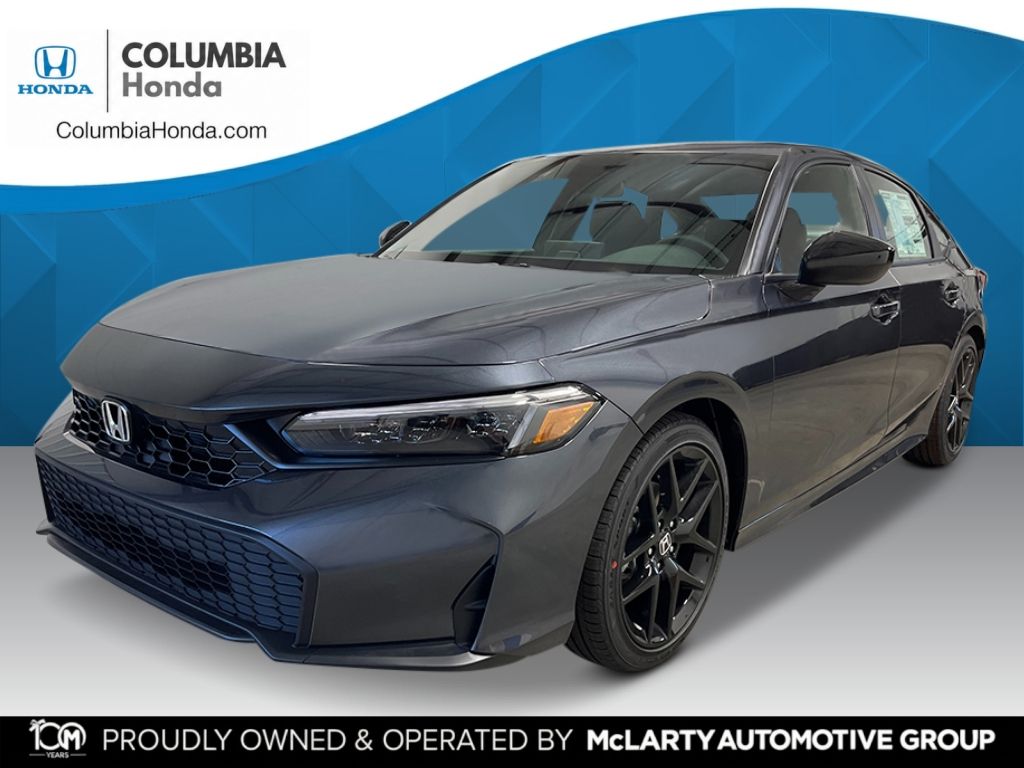 Meteorite Gray Metallic 2026 Honda Civic Sedan Front-Wheel Drive Continuously Variable Transmission