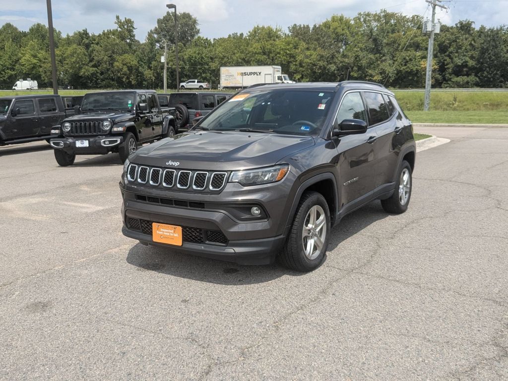 Gray (Granite Crystal Metallic Clearcoat) 2023 Jeep Compass SUV / Crossover Four-Wheel Drive 8-Speed Automatic