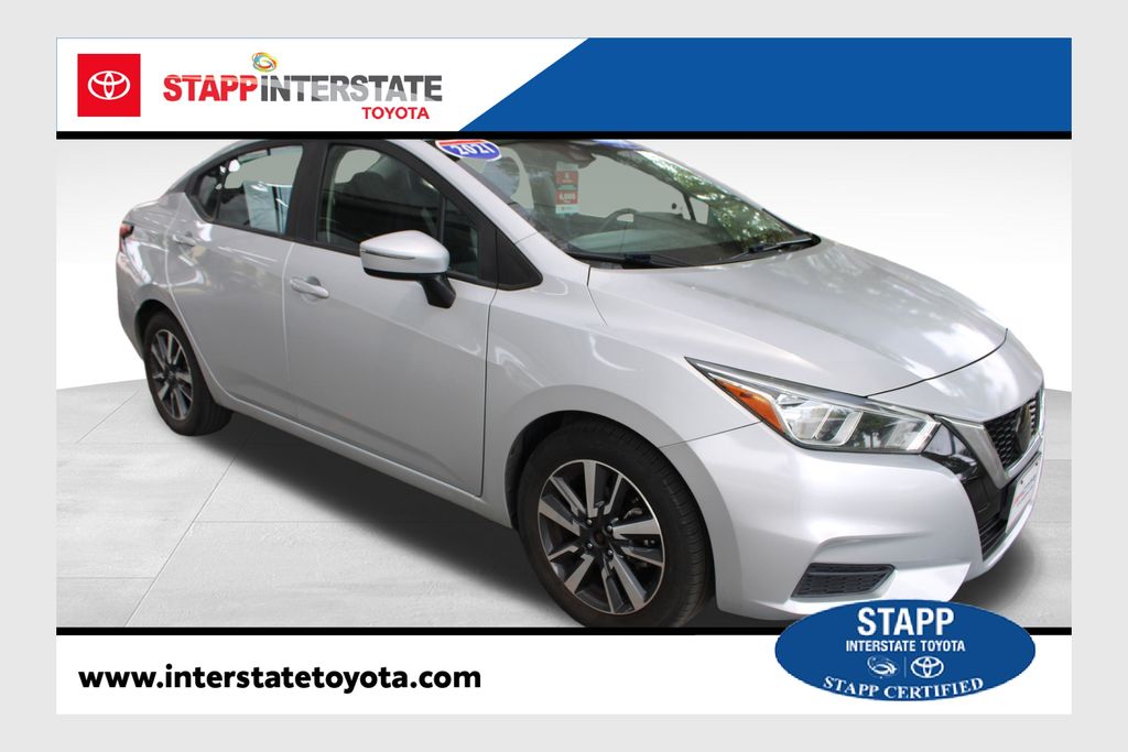 Brilliant Silver Metallic 2021 Nissan Versa Sedan Front-Wheel Drive Continuously Variable Transmission