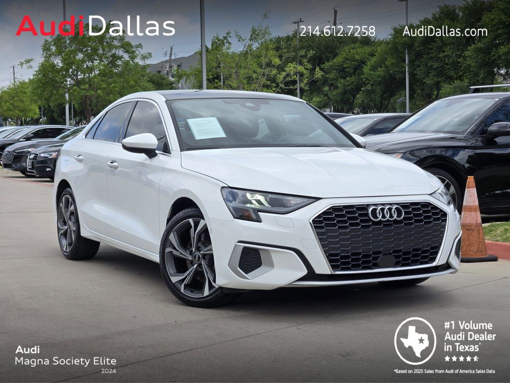 Ibis White 2022 Audi A3 40 TFSI Premium FWD Sedan Front-Wheel Drive 7-Speed Automatic