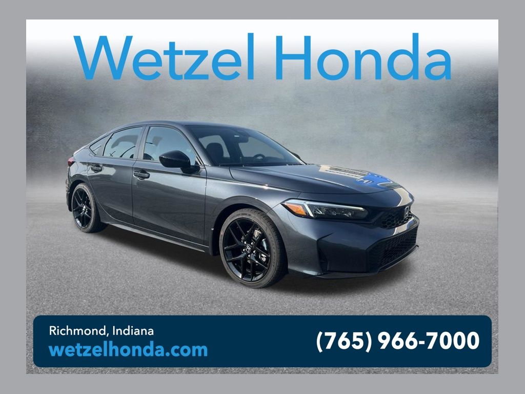 Meteorite Gray Metallic 2026 Honda Civic Hatchback Hatchback Front-Wheel Drive Continuously Variable Transmission