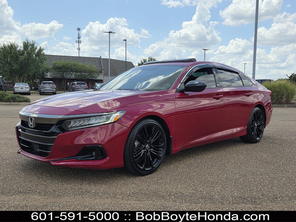 San Marino Red 2022 Honda Accord Sedan Front-Wheel Drive Automatic