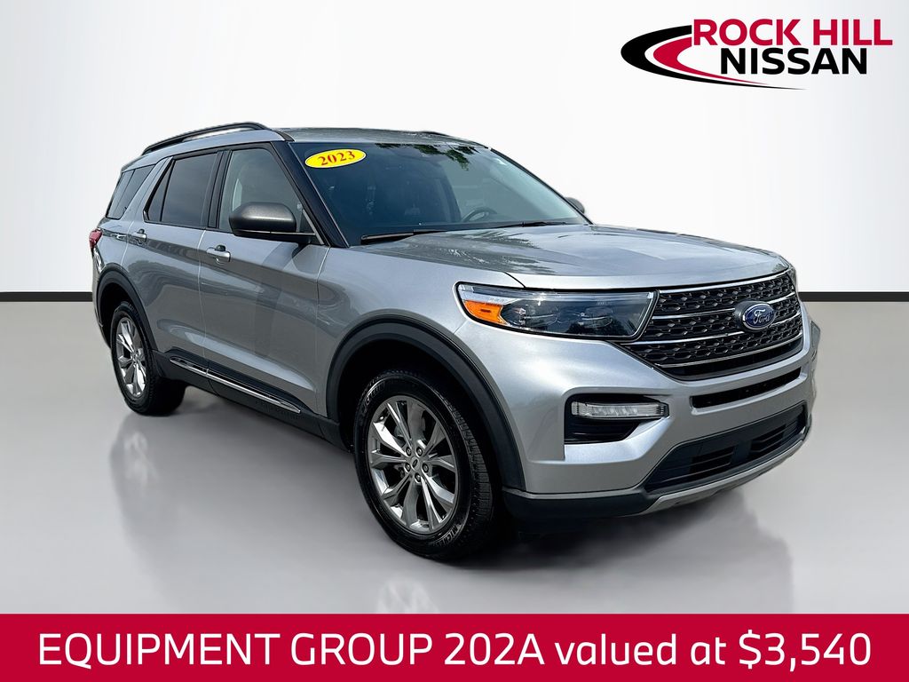 Silver Metallic 2023 Ford Explorer SUV / Crossover All-Wheel Drive Automatic