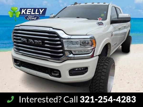 Pearl White 2022 RAM 3500 Limited Longhorn Mega Cab 4WD Pickup Truck Four-Wheel Drive 6-Speed Automatic