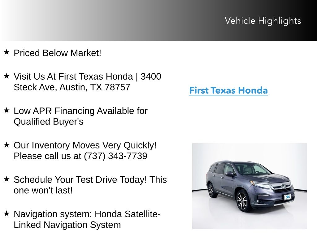 Used Car 2022 Honda Pilot  Touring For Sale Under $30,000 In Austin, Texas