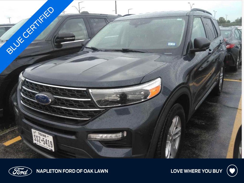 Blue Metallic 2022 Ford Explorer SUV / Crossover All-Wheel Drive Automatic