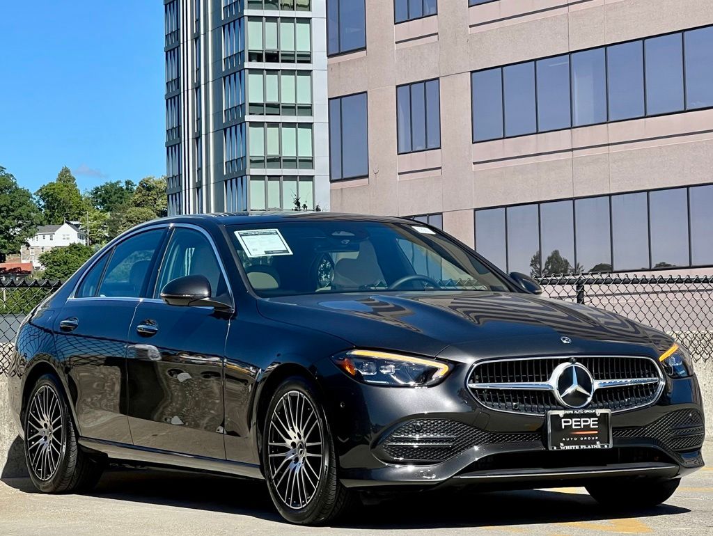Graphite Gray Metallic 2025 Mercedes-Benz C-Class Sedan All-Wheel Drive 9-Speed Automatic