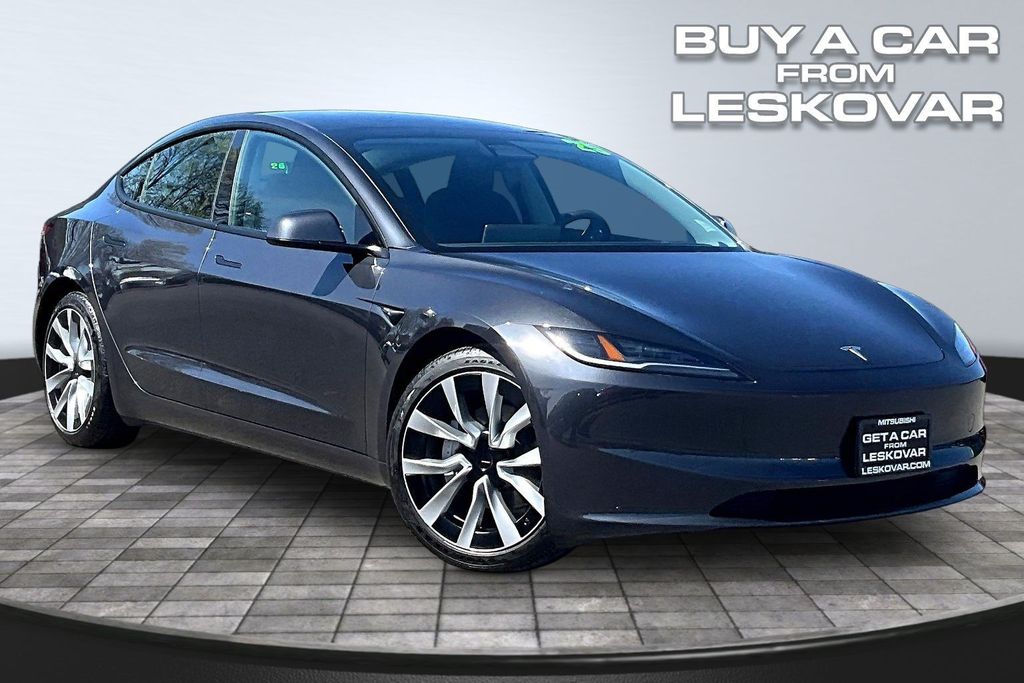 Gray (Stealth Grey) 2025 Tesla Model 3 Long Range AWD Sedan All-Wheel Drive 1-Speed Automatic