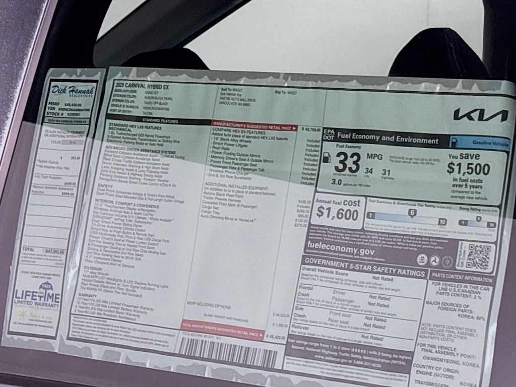 2025 Kia Carnival Hybrid EX