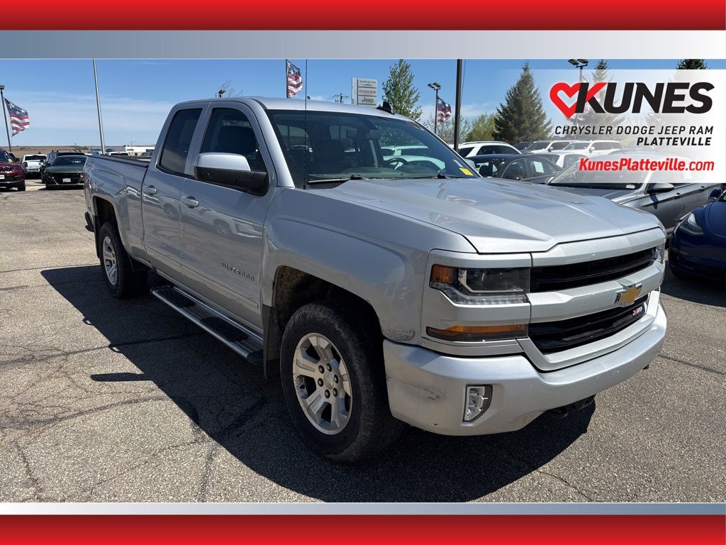 Silver Ice Metallic 2018 Chevrolet Silverado 1500 Pickup Truck Four-Wheel Drive 6-Speed Automatic Overdrive