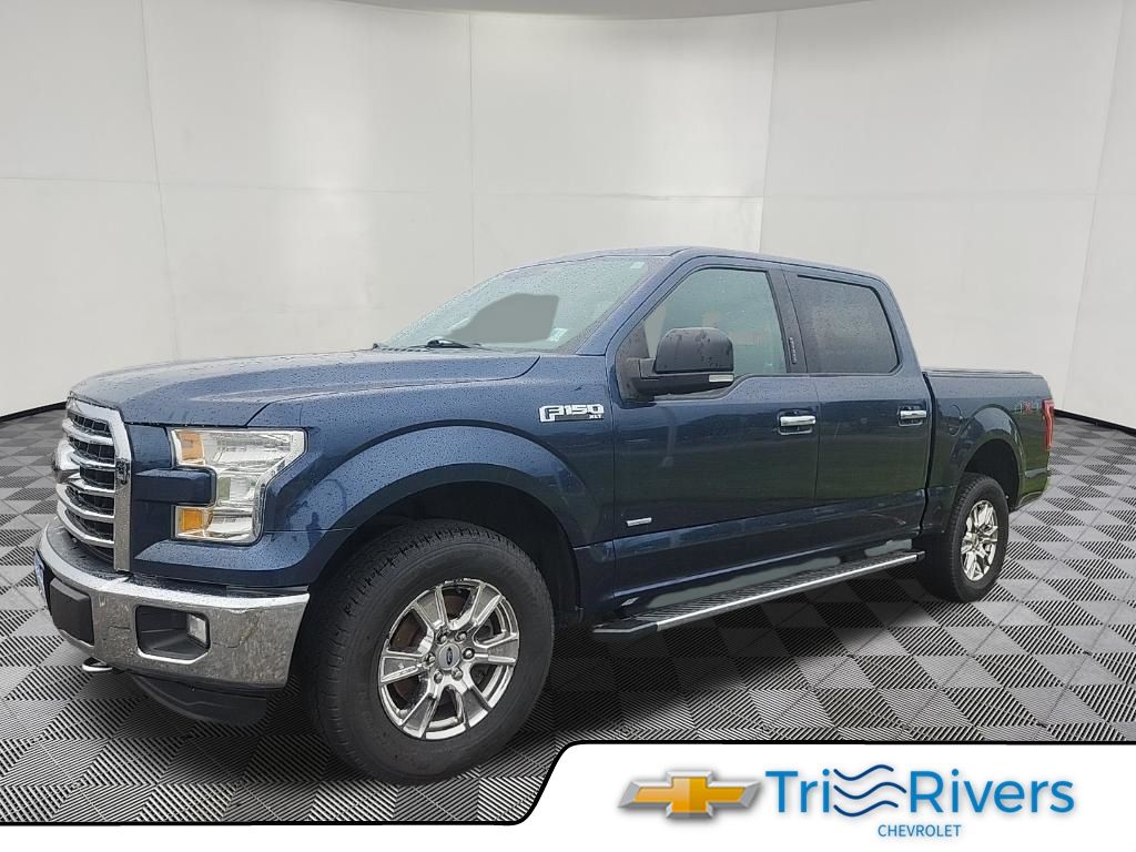 Blue 2015 Ford F-150 Pickup Truck Four-Wheel Drive 6-Speed Automatic