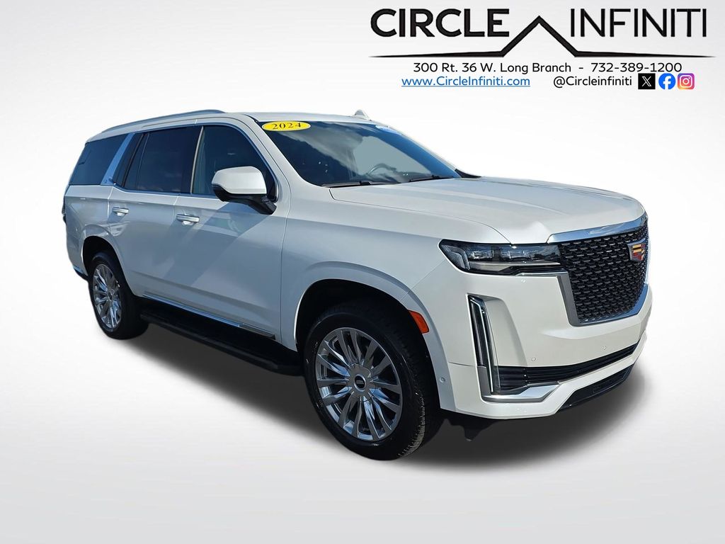 Crystal White Tricoat 2024 Cadillac Escalade SUV / Crossover Four-Wheel Drive Automatic