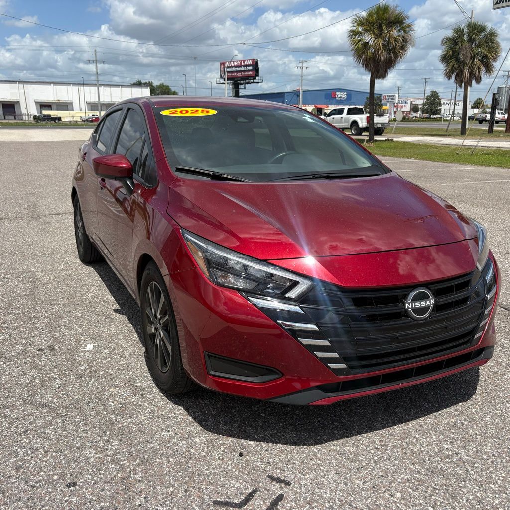 Red (Scarlet) 2025 Nissan Versa SV FWD Sedan Front-Wheel Drive Continuously Variable Transmission