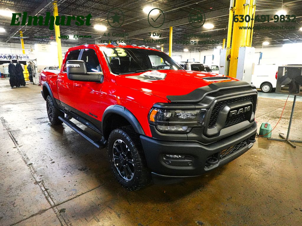 Flame Red Clearcoat 2023 RAM 2500 Rebel Crew Cab 4WD Pickup Truck Four-Wheel Drive 8-Speed Automatic