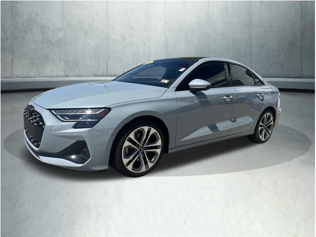 Gray Pearl 2025 Audi A3 quattro Premium Plus 40 TFSI Sedan All-Wheel Drive 7-Speed Automatic