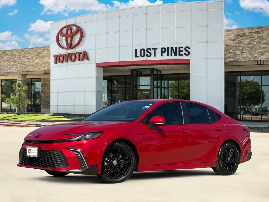 Red 2025 Toyota Camry Sedan Front-Wheel Drive Continuously Variable Transmission