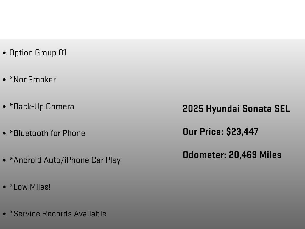 2025 Hyundai Sonata SEL White at Carlisle Cadillac Buick GMC