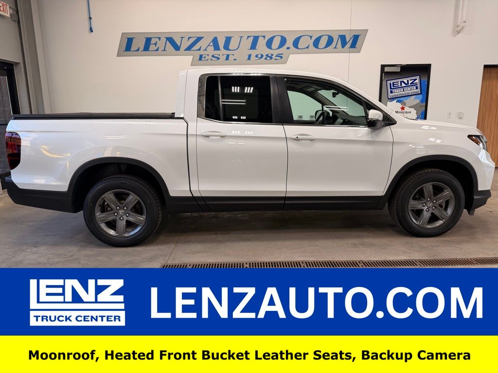 Platinum White Pearl 2023 Honda Ridgeline RTL AWD Pickup Truck All-Wheel Drive 9-Speed Automatic