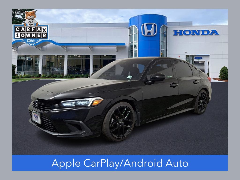 Boost Blue Pearl 2024 Honda Civic Sport FWD Sedan Front-Wheel Drive Continuously Variable Transmission