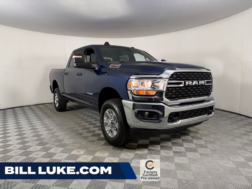 Patriot Blue Pearlcoat 2024 RAM 2500 Big Horn Crew Cab 4WD Pickup Truck Four-Wheel Drive 8-Speed Automatic