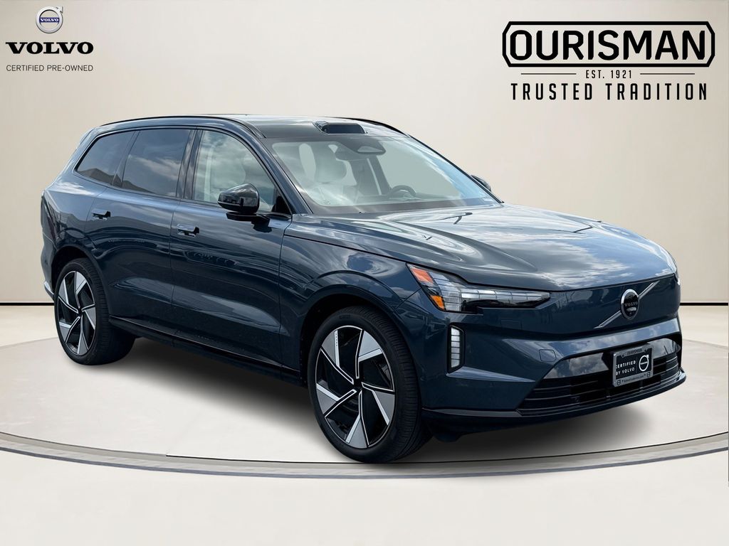 Denim Blue Metallic 2025 Volvo EX90 Twin Performance Ultra 6-Passenger eAWD SUV / Crossover All-Wheel Drive 1-Speed Automatic