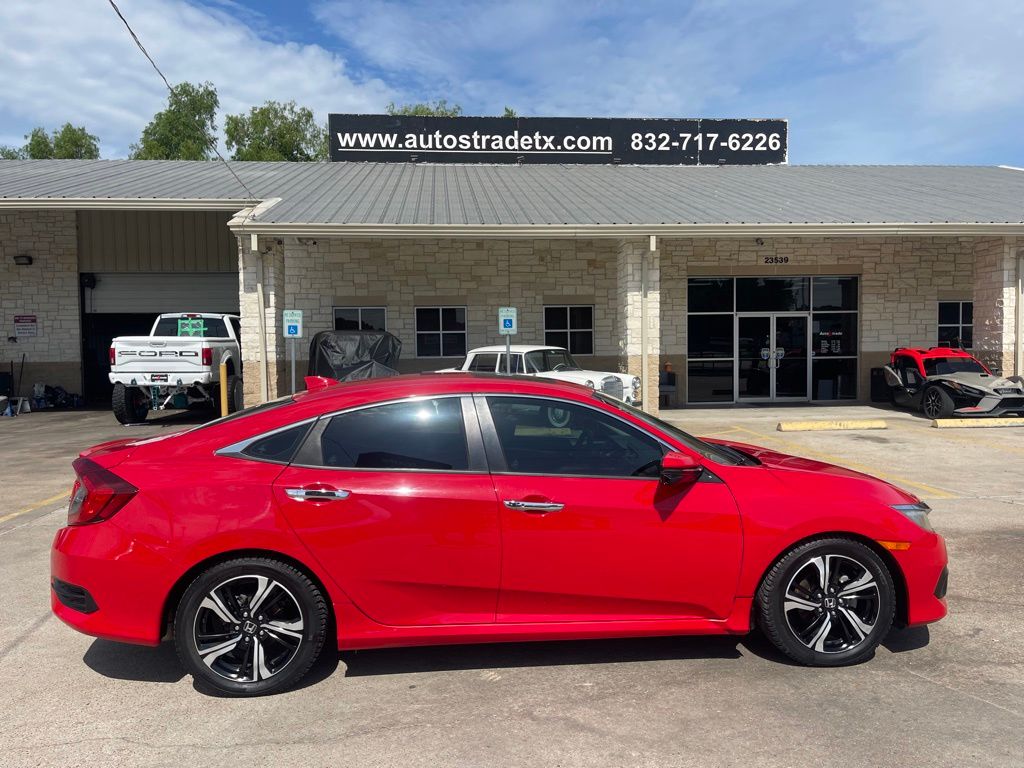 2016 Honda Civic Touring Red at Texan Dodge Chrysler Jeep Ram