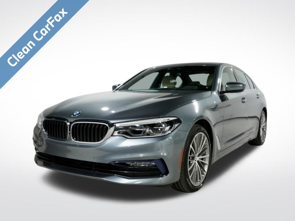 Bluestone Metallic 2017 BMW 5 Series Sedan Rear-Wheel Drive 8-Speed Automatic
