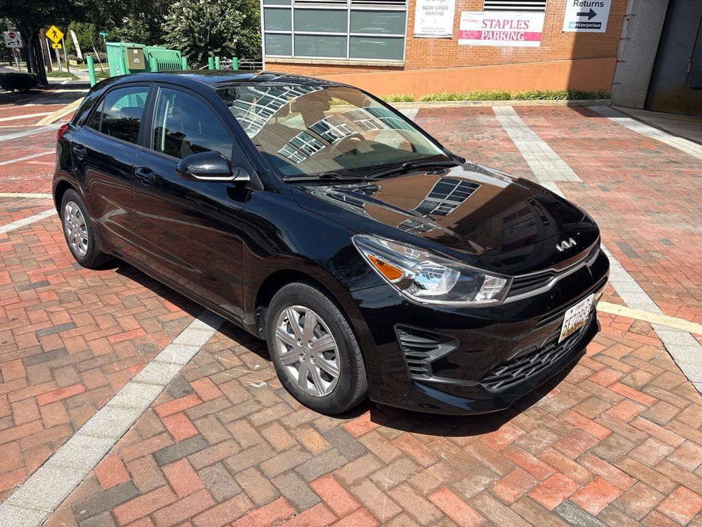Aurora Black 2022 Kia Rio5 Wagon Front-Wheel Drive Continuously Variable Transmission