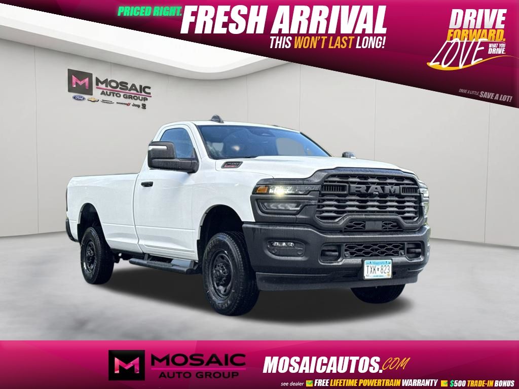 Bright White Clearcoat 2026 RAM 2500 Pickup Truck Four-Wheel Drive 8-Speed Automatic