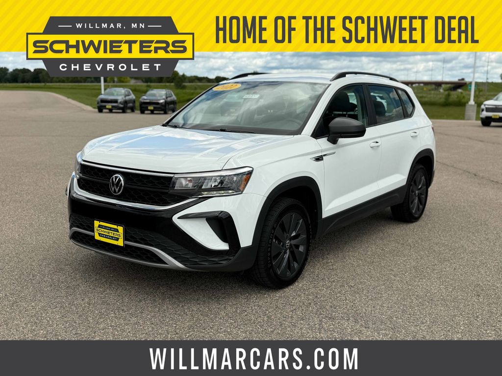 Pure White 2022 Volkswagen Taos SUV / Crossover Front-Wheel Drive 8-Speed Automatic