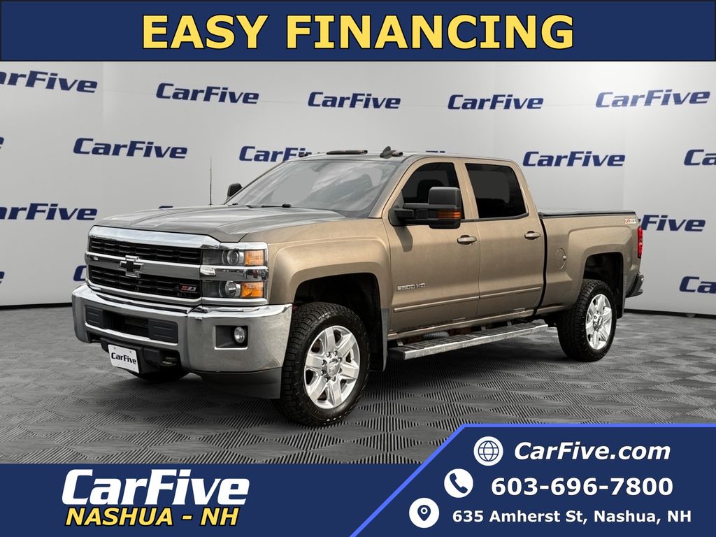 Brownstone Metallic 2015 Chevrolet Silverado 2500HD LT Crew Cab 4WD Pickup Truck Four-Wheel Drive 6-Speed Automatic Overdrive