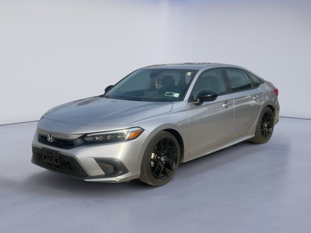 Lunar Silver Metallic 2024 Honda Civic Sport FWD Sedan Front-Wheel Drive Continuously Variable Transmission