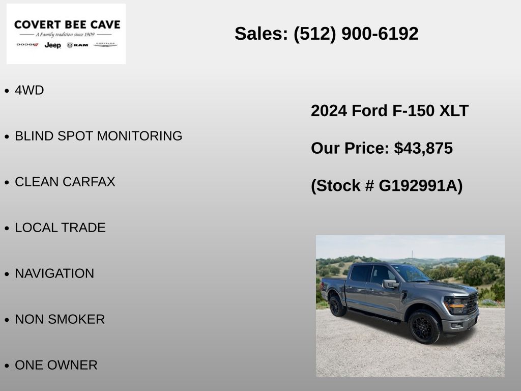 Used Car 2024 Ford F-150  Xlt For Sale Under $50,000 In Austin, Texas