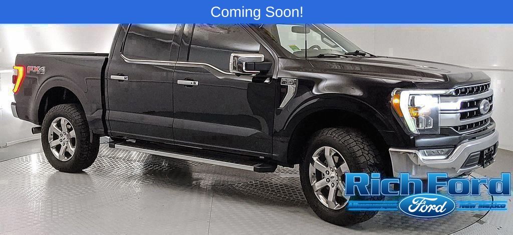 Black Metallic 2022 Ford F-150 Lariat SuperCrew 4WD Pickup Truck Four-Wheel Drive Automatic